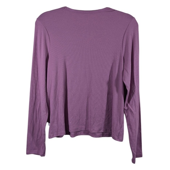 Old Navy Pink Ribbed Long Sleeve Stretch Top Size XL - Picture 2 of 4